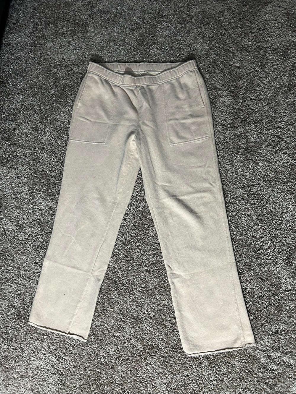aerie Cream Straight-Leg Track Pants